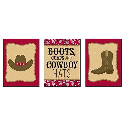 Amazon Com Big Dot Of Happiness Little Cowboy Western