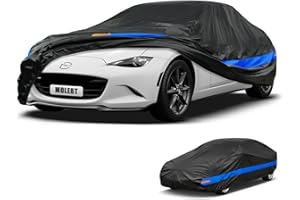 Molebt Car Cover for Coupe Sports Car Waterproof All Weather, Universal Fit Mazda Miata/MX-5, Toyota MR2, BMW Z3, Honda S2000, Saturn Sky, Volkswagen Cabrio, Mercedes-Benz SLK-Class etc.
