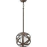 Hinkley Carson Contemporary Modern One Light Pendant, Vintage Iron