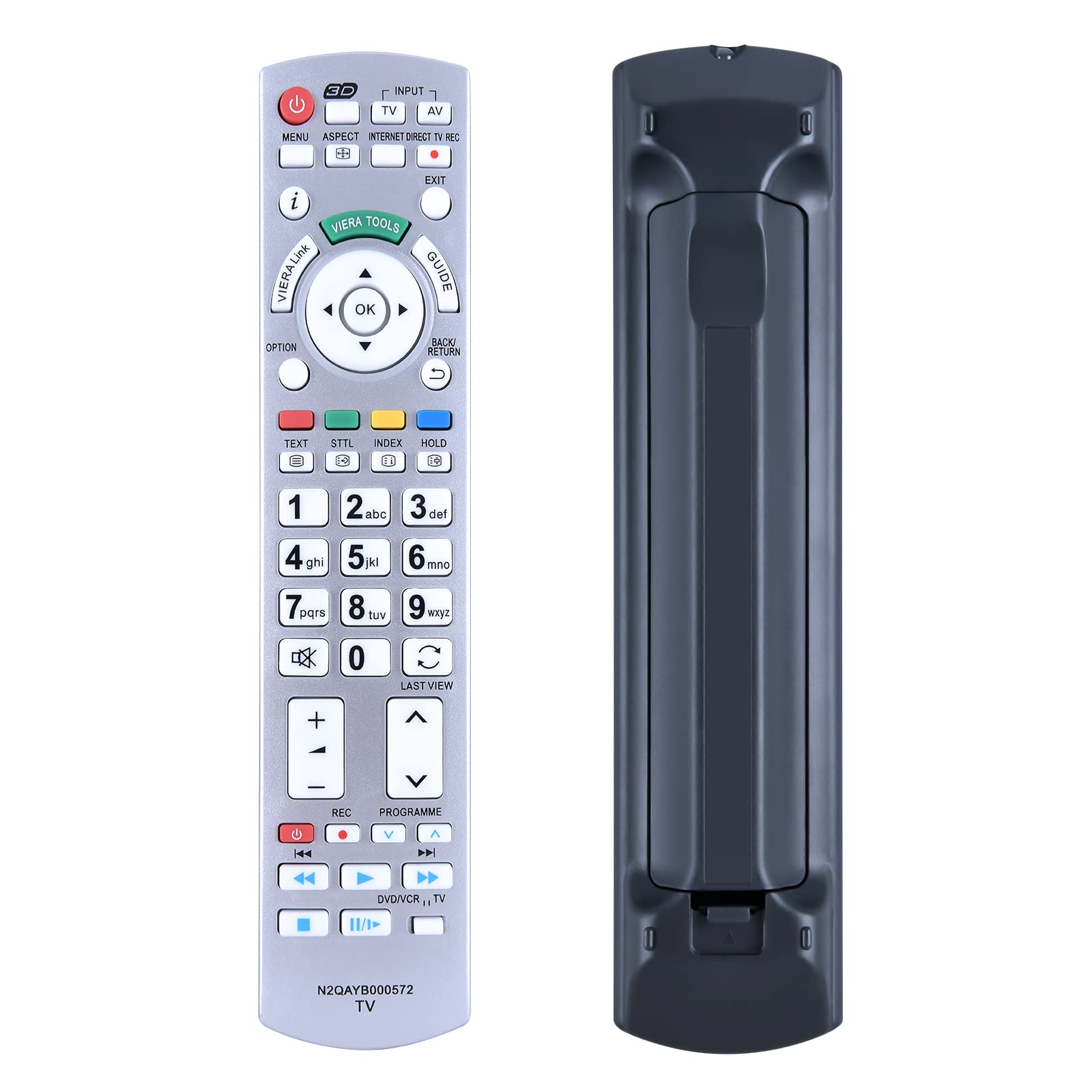 TCNOUMT N2QAYB000572 Remote Control Replacement for Panasonic TV TX-L32DT30Y TX-L37ETS51 TX-L37ETN53 TX-P42GT30 TX-P42GTN33 TX-P42ST33E TX-P46GTN33 TX-L47ETN53 TX-L47ETS51 TX-L47ETX54 TX-P50ST30B