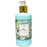 Camille Beckman White Lilac Scented Silky Body Cream, Daily Moisturizer for All Skin Types | Non-Greasy Vegan Formula to Nourish and Soften Hands and Body, 13 Ounce