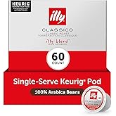illy Coffee K Cup, Pods for Keurig Machines Classico Medium Roast, 100% Arabica, Premium Italian Coffee, 10 Count, 6 Pack