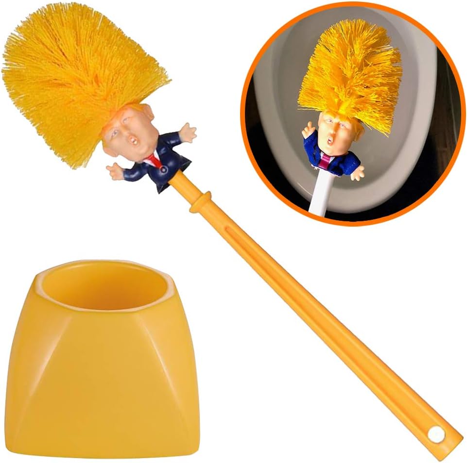Donald Trump Toilet Brush Novelty Bowl Cleaner for Household Bathroom