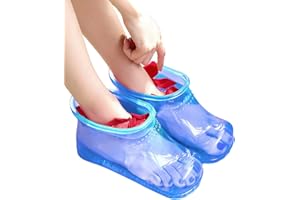 WMHYLYH Movable Foot Soaker, Portable Feet Soaking Tub Massage Foot Bath Shoes, Bath Massager Basin Pedicure Feet Spa Shoes for Thermal Massage to Promote Blood Circulation (Large, Blue)