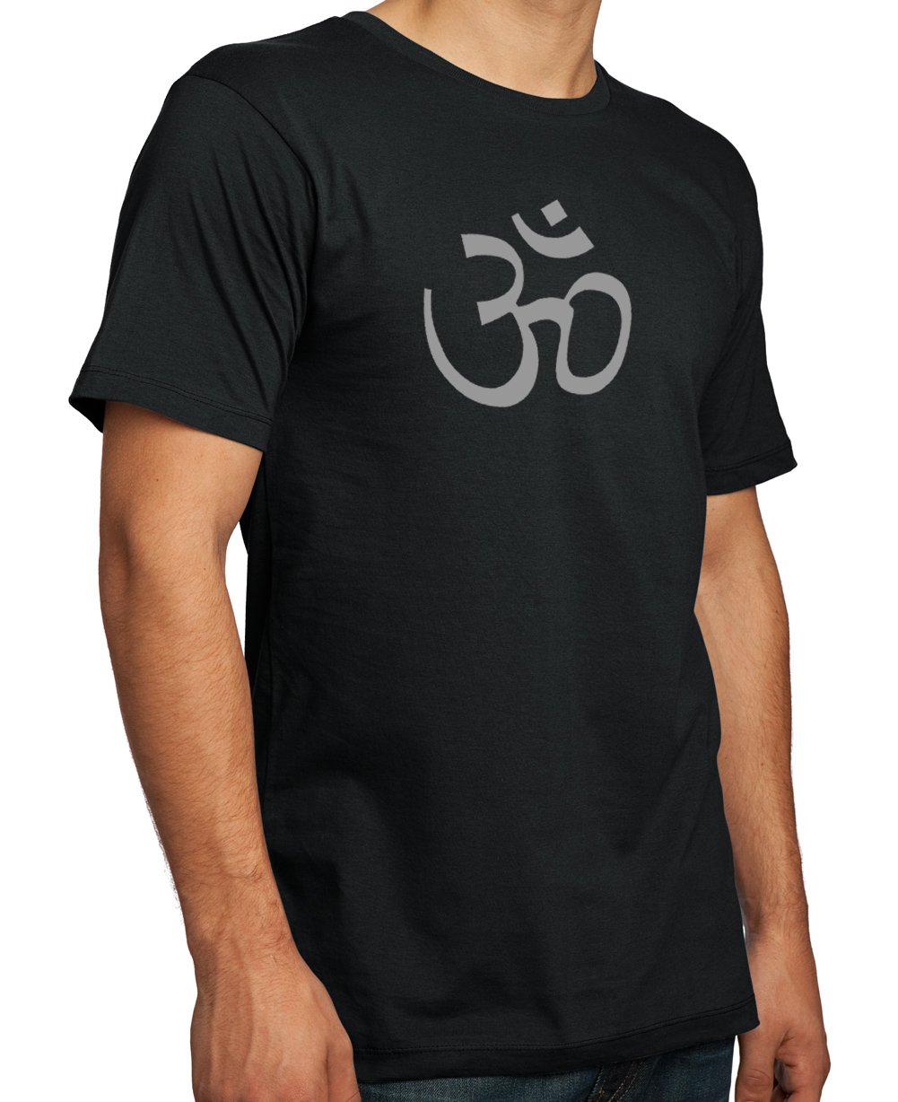 Ae Designs Aum Om Yoga Organic S Ebony Black T Shirt