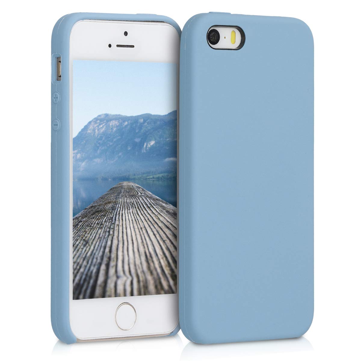kwmobile Case Compatible with Apple iPhone SE (1.Gen 2016) / iPhone 5 / iPhone 5S Case - TPU Silicone Phone Cover with Soft Finish - Dove Blue โ image 1