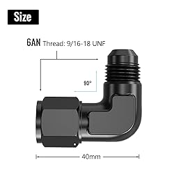 TRUCKMETER 90 Degree 6AN Female to 6AN Male Swivel