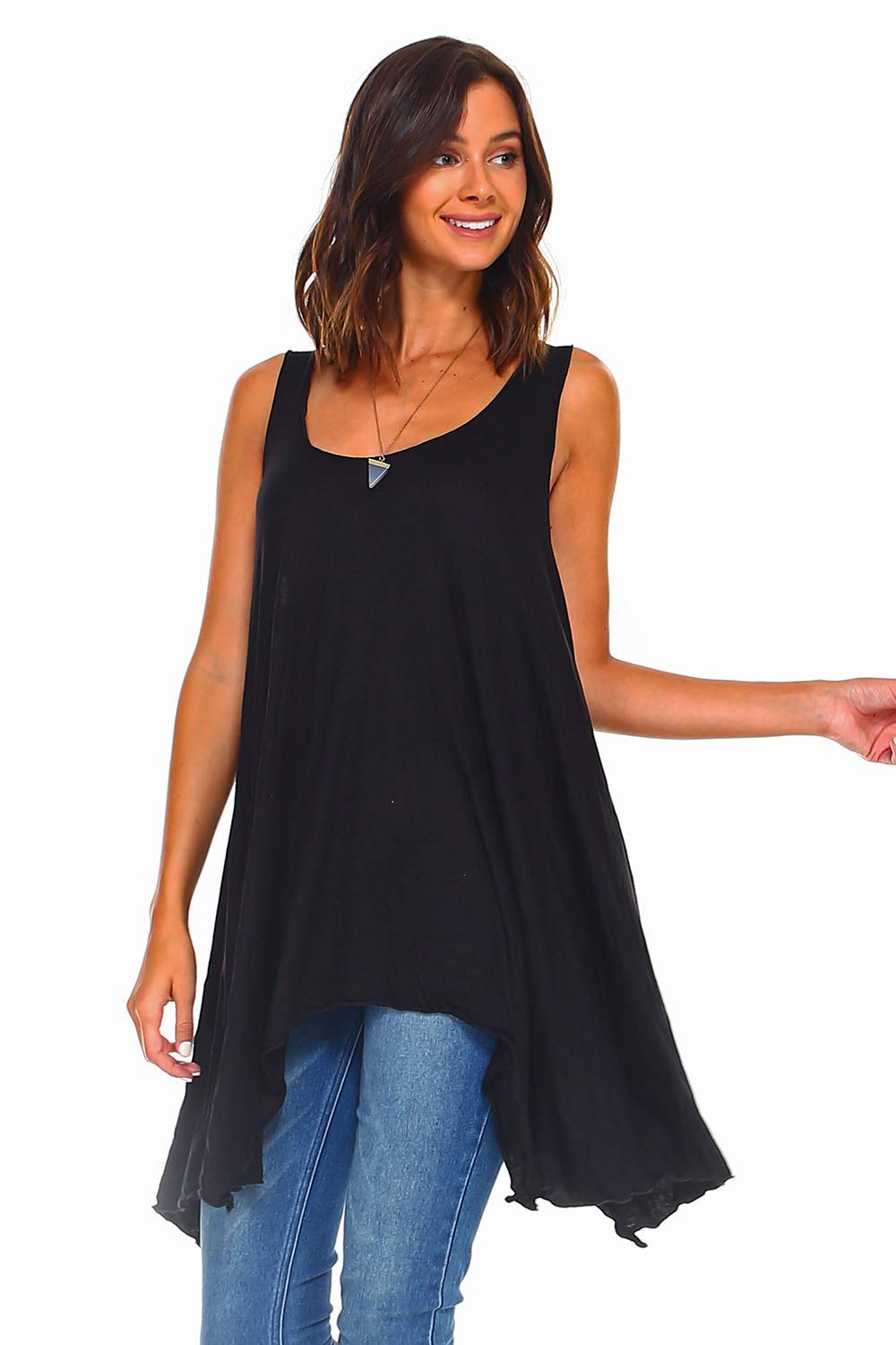 ladies sleeveless swing tops