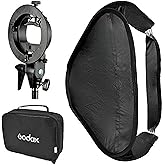 GODOX Softbox with S Type Bracket Bowens S Mount Holder Foldable Mini Size 60x60cm Soft Box Kit for Flash Camera Studio Photo