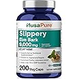 NusaPure Slippery Elm Bark 20:1 Extract, 450 mg Equivalent to 9,000mg 200 Veggie Capsules (Non-GMO, Gluten Free)