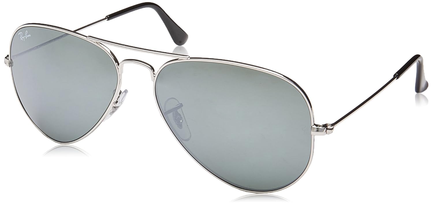 Ray Ban Classic Aviator Sunglasses Silver Mirror