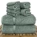 Chakir Turkish Linens Dobby Border Luxury Hotel & Spa Turkish Cotton Bundle Total 8-Piece Set, 2 Bath 27