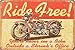 UOOPAI Ride Free Classic Motorcycle Red, You'll Never See a Bike Outside a Shrink's Office, Retro Plaque Metal Tin Sign, Vintage Garage Wall Decor