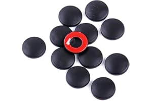 beler 12pcs Black Plastic Car Interior Door Lock Screw Protector Cover Anti-Rust Cap Trim Stickers