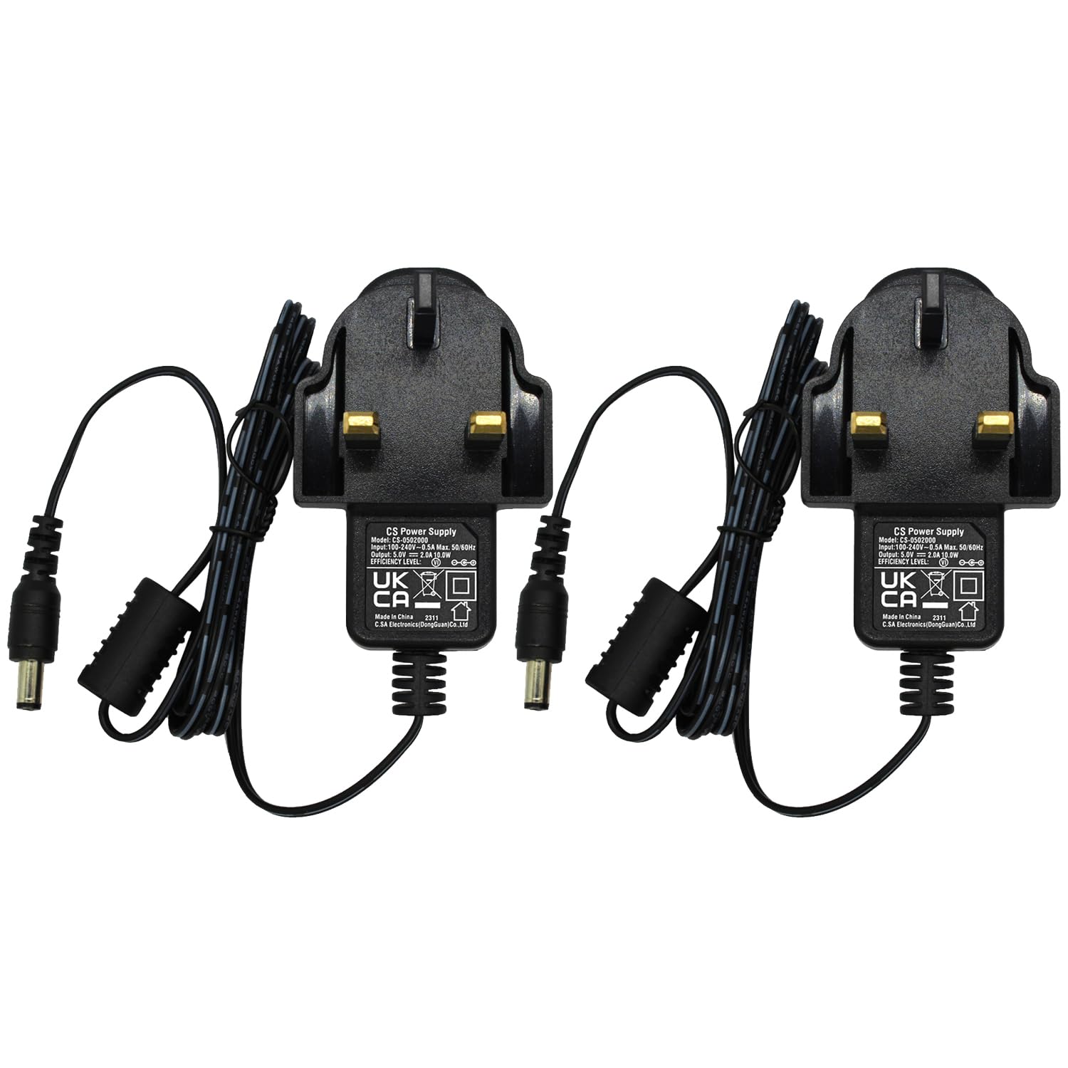 Security-01 2-Pack AC to DC 5V 2A Power Adapter Supply, Plug 5.5mm x 2.1mm