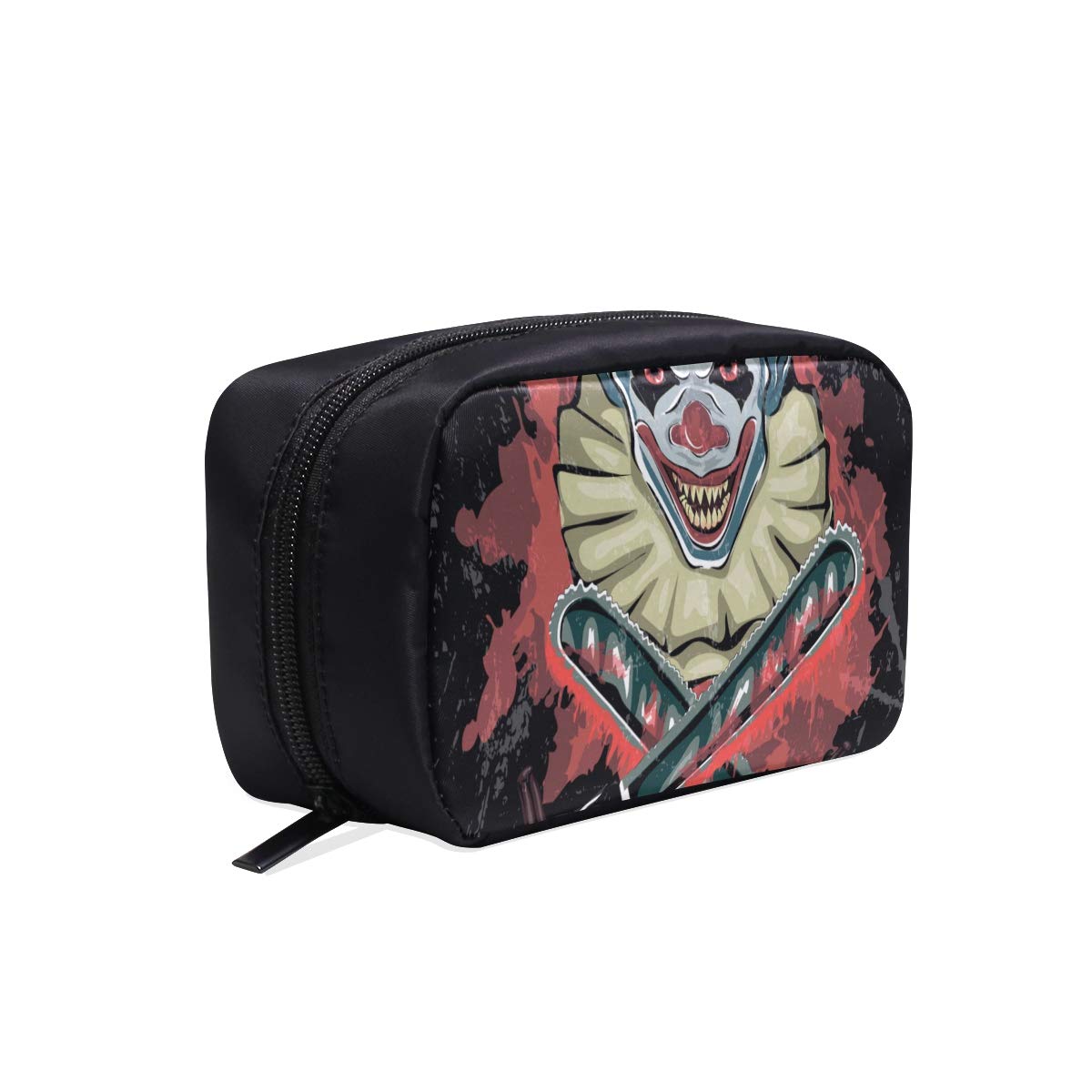 Evil Scary Clown Monster Portable Travel Makeup Cosmetic Bags Organizer Multifunction Case Small Toiletry Bags For Women And Men Brushes Case