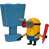 Minions Despicable ME 4 Launch & Blast Mega Mel Action Figure | Push Down On Mel's Head to Fire His Blaster | Collect All 5 | All with A Different Play Feature and Accessories