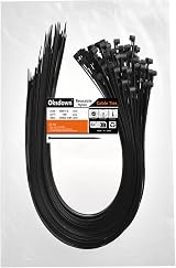 Oksdown 100 Pack Reusable Cable Ties Black 500mm 7.6mm Heavy Duty Nylon view 2