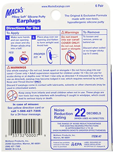 Mack's Pillow Soft Earplugs Value Pack, 48 Count