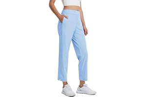 M MAELREG Women's Golf Pants with Zip Pockets 7/8 Ankle Stretch Lightweight Sweatpants for Athletic Hiking Travel Work Lounge