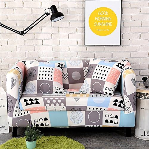 MEIQB Stretch Printed Sofa Slipcover Anti Wrinkle 1 2 3 4 Seater Sofa Cover Lightweight Slip Resistant Sofa Furniture Protector Cover Couch Covers by (Year of the year, Loveseat-2seater)
