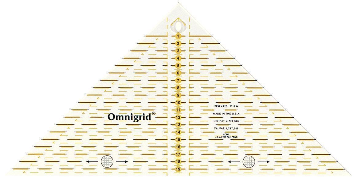 Prym - Omnigrid (20cm) 1/4 Square Quick Triangle Ruler - 1 Unit