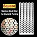 XIAOG Stainless Steel Diamond Painting Ruler Rhinestone Anti Stick for DIY Diamond Painting Accessory Sewing Embroidery (599 Holes)(for Square Drills)