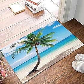 Coconut Palm Tree Doormats Tropical Plant Summer Beach Hawaii Welcome Entrance Front Door Rug Outdoors/Indoor/Bathroom… 61CjJbpZi2L. SS280