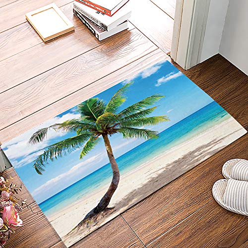 ALAGO-Coconut-Palm-Tree-Sandy-Beach-Hawaii-Doormats-Entrance-Front-Door-Rug-OutdoorsIndoorBathroomKitchenBedroomEntryway-Floor-MatsNon-Slip-RubberLow-Profile 61CjJbpZi2L