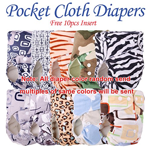 10pcs+10 inserts adjustable reusable lot baby washable …