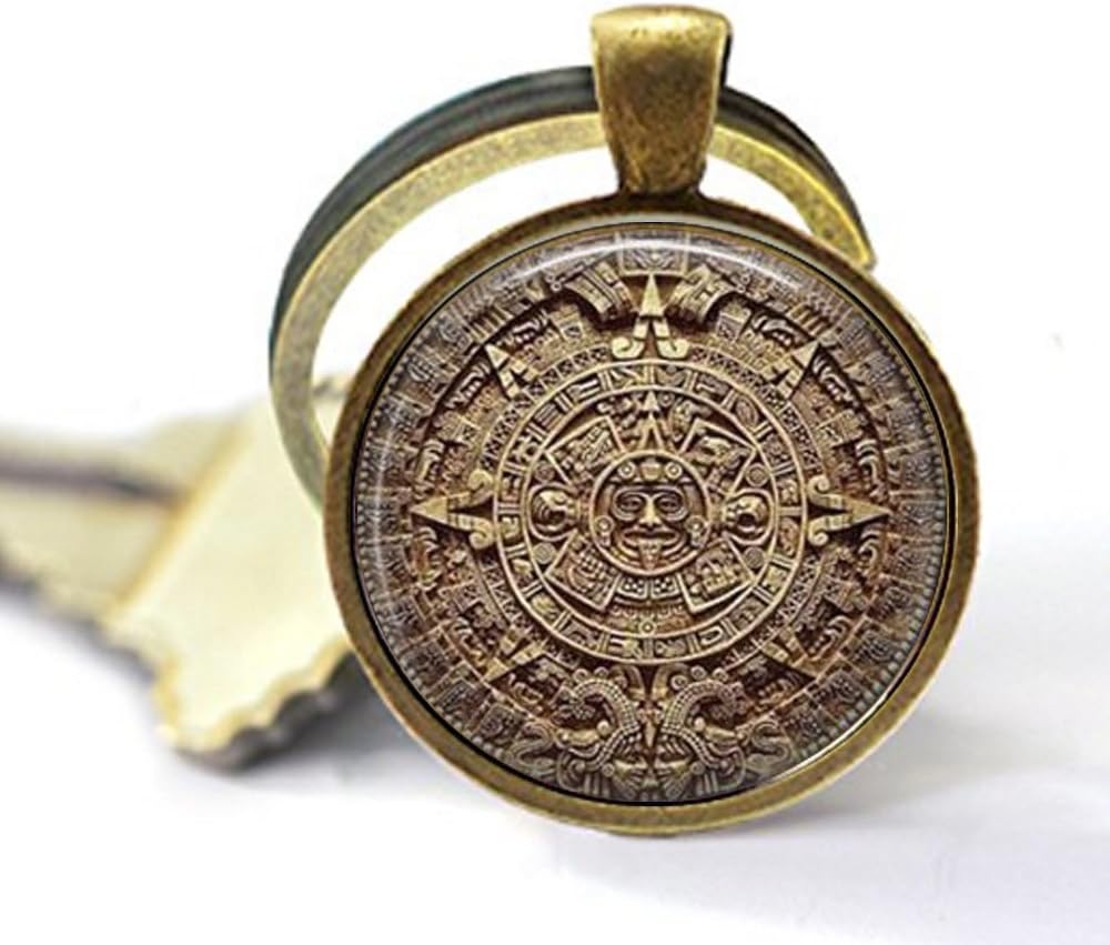 b2b Mayan Calendar - Mayan Art - Mexican Calendar - Mayan Keychain - Aztec Calendar