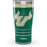 Tervis Traveler USF Bulls - MVP Triple Insulated Tumbler Travel Cup Keeps Drinks Cold & Hot, 20oz, Stainless Steel