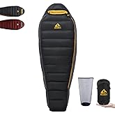 BUERTS Down Sleeping Bag for Adults Cold Weather Ultralight & Compact 680FP Backpacking Sleeping Bag for Camping, Hiking, Mountaineering