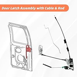 Blycorul Rear Door Latch Assembly with Cable