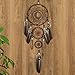 Ricdecor Dream Catcher Handmade Traditional White Feather Dream Catcher Wall Hanging car Hanging Decoration Ornament (Brown 3Circles)