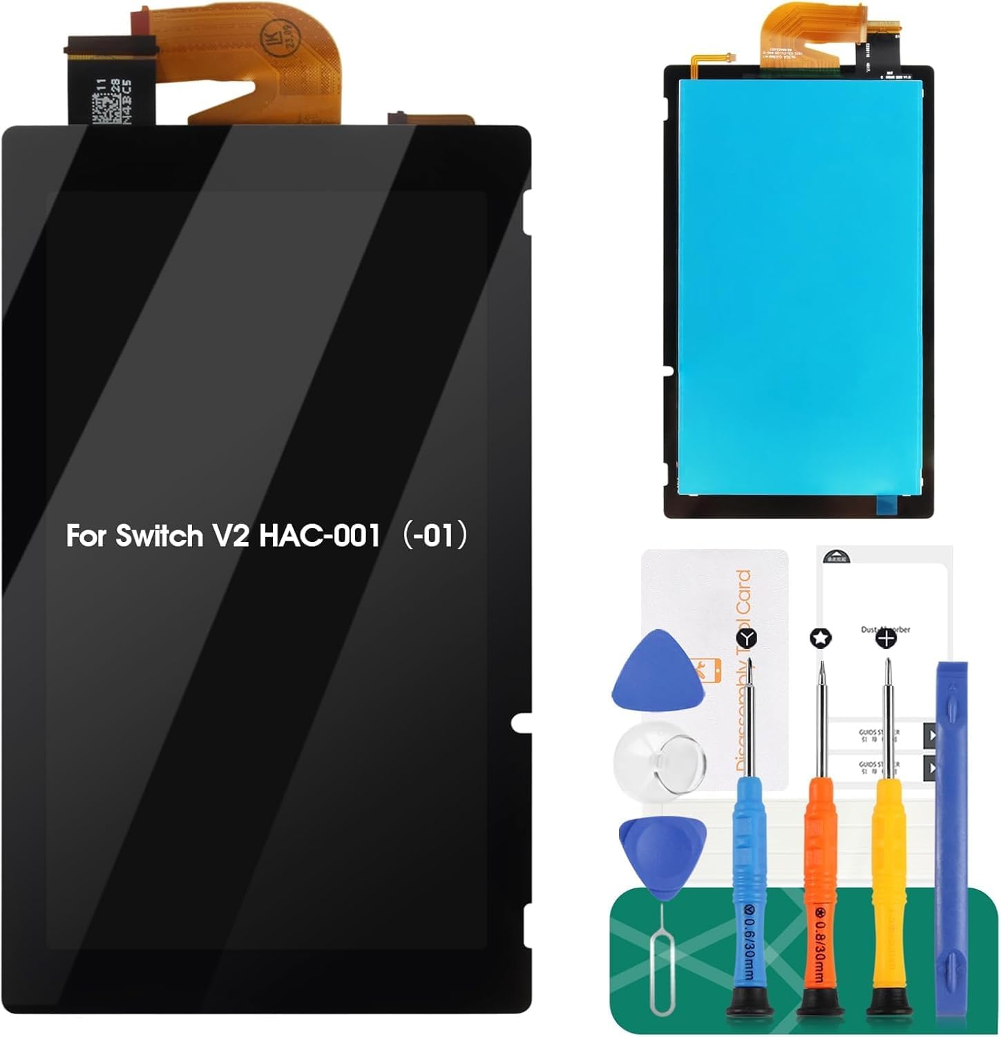 SRJTEK For Nintendo Switch Touch Screen Replacement HAC-001(-01) Digitizer Sensor V2 Touch Digitizer Panel Glass Repair Parts Kits?Not Touch Digitizer?