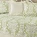Laura Ashley 5-Piece Cotton Daybed/Quilt Twin Set, Green