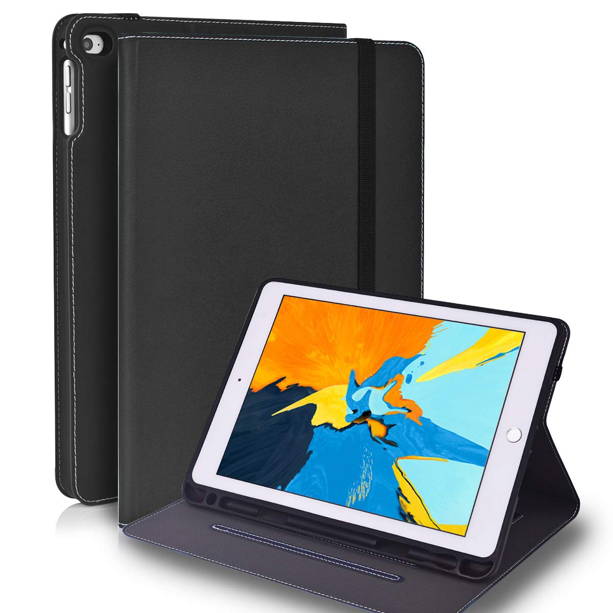 Mua Ipad 9 7 ケース ペンシル収納 Ipad第6世代 ケース Ipad 9 7 ケース 18 17 軽量 薄型 耐衝撃 放熱 三つ折りスタンド オートスリープ機能 傷防止 Ipad 18保護ケース スマートカバー ブラック Tren Amazon Nhật Chinh Hang 21 Fado