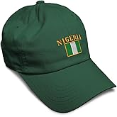 Speedy Pros Soft Baseball Hat Embroidered Dad Hat Nigeria Flag Embroidery Men & Ladies Baseball Cap Cotton
