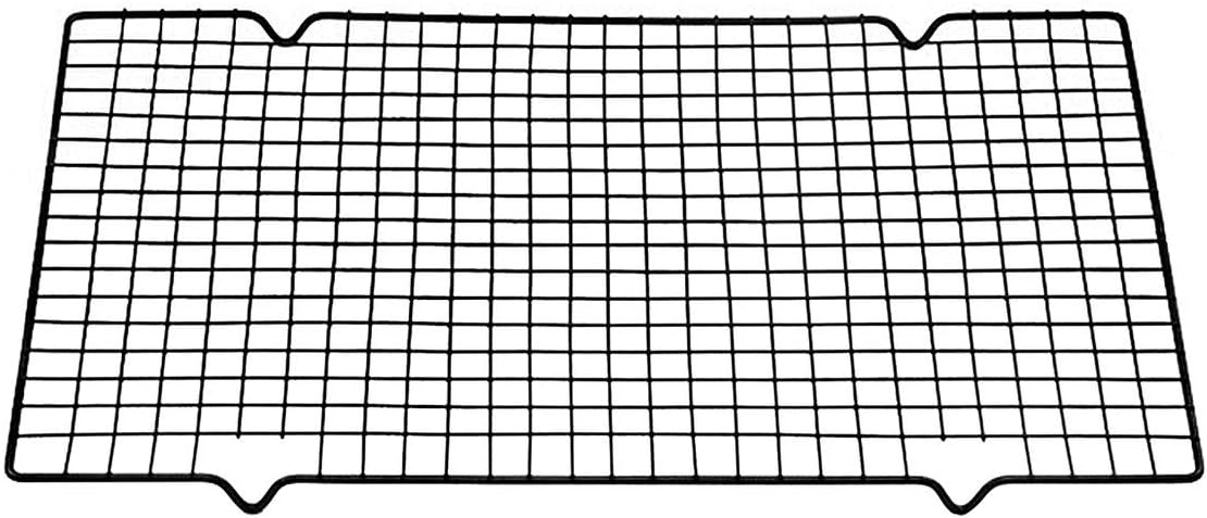 Home Kitchen Baking Accessories Easy Clean Nonstick Cooling Rack Mesh Grid Baking Cookie Biscuit Cake Drying Stand - Black - L