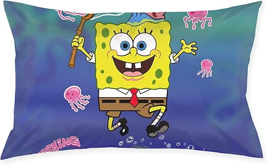 Amazon Com Meirdre Pillow Cases Spongebob Hunting Jellyfish