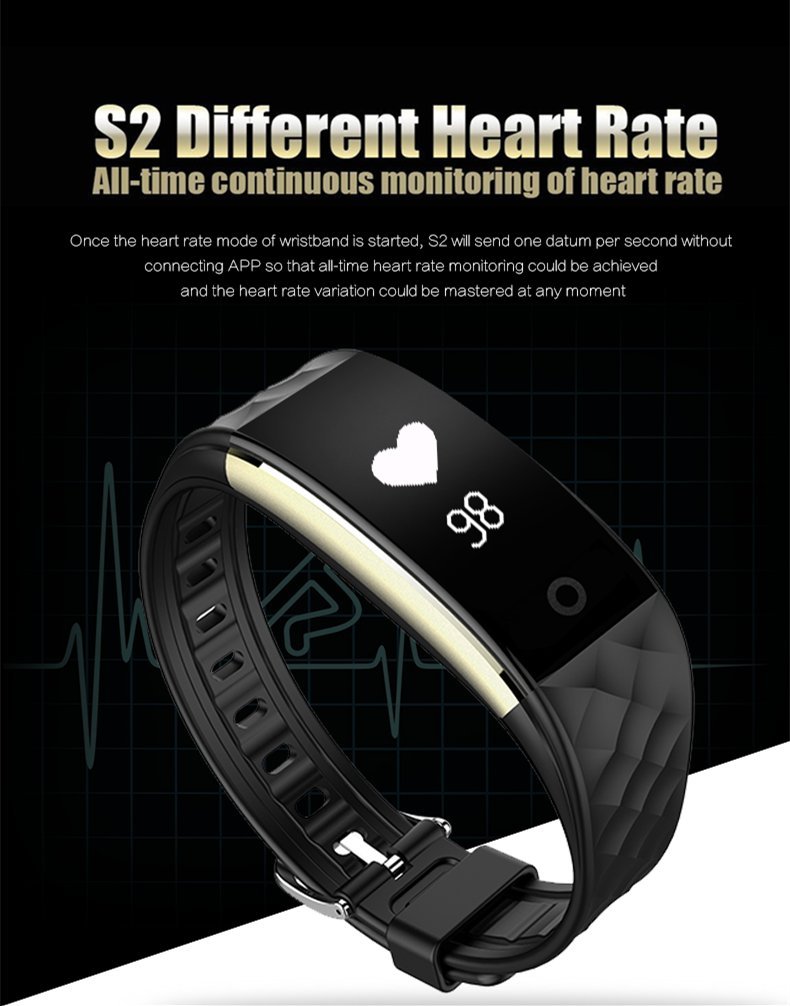 Fitness Tracker,SinoProHeart Rate Monitor Smart BraceletIP67 Waterproof Fitness Wristband with OLED Touch ScreenStep TrackerSleep MonitorCall Reminder for iPhoneAndroid Smartphones (Black)