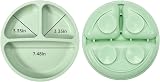 PandaEar Silicone Baby Weaning Set 2 Plates 2 Sippy Cups 2 Spoons Forks view 3