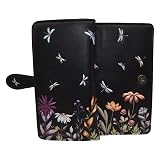 Shag Wear Women&rsquo;s Wallet &ndash; Butterflies, Dragonflies &amp; Insects Collection (Dragonfly Meadow Black)