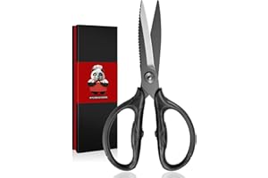 SHAN ZU 8.4" Titanium Heavy Duty Kitchen Scissors - Japanese 5Cr15MoV Stainless Steel Shears, All Purpose Detachable Shears f