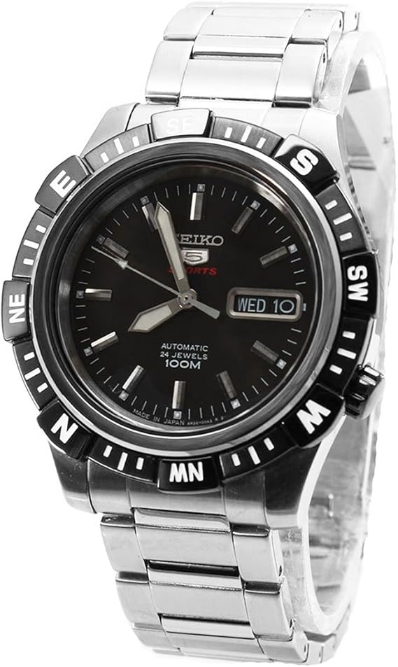 seiko 5 black stealth