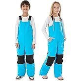 GSOU SNOW Kids Snow Bibs Girls Boys Snow Pants Ski Bib Overall Waterproof Windproof Warm for Winter (3-16Years)