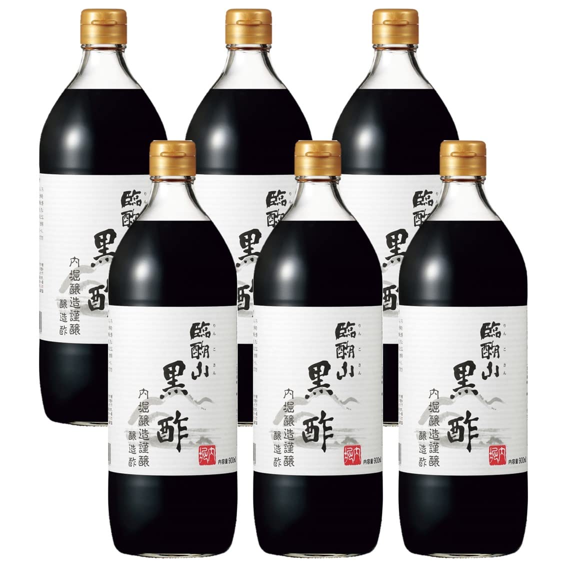内堀醸造 臨醐山黒酢 900ml×6本商品画像