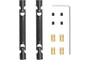 SHARE GOO ShareGoo Universal RC Drive Shaft 70mm-93mm w/ 3.17mm to 4mm Shaft Sleeve Compatible with MN Model MN82 LC79 MN78 1/12 RC Crawler Car Upgrade Parts (Black)