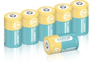 ALLENERGY CR123A 3V Lithium Battery CR17345 3 Volt 123A Batteries 6 Pack High Capacity, 10 Years Shelf Life